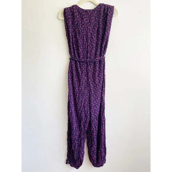 ANTHROPOLOGIE MAEVE KARSTEN GEOSCOPE BELTED JUMPSUIT SIZE SMALL geometric boho S - Picture 4 of 16